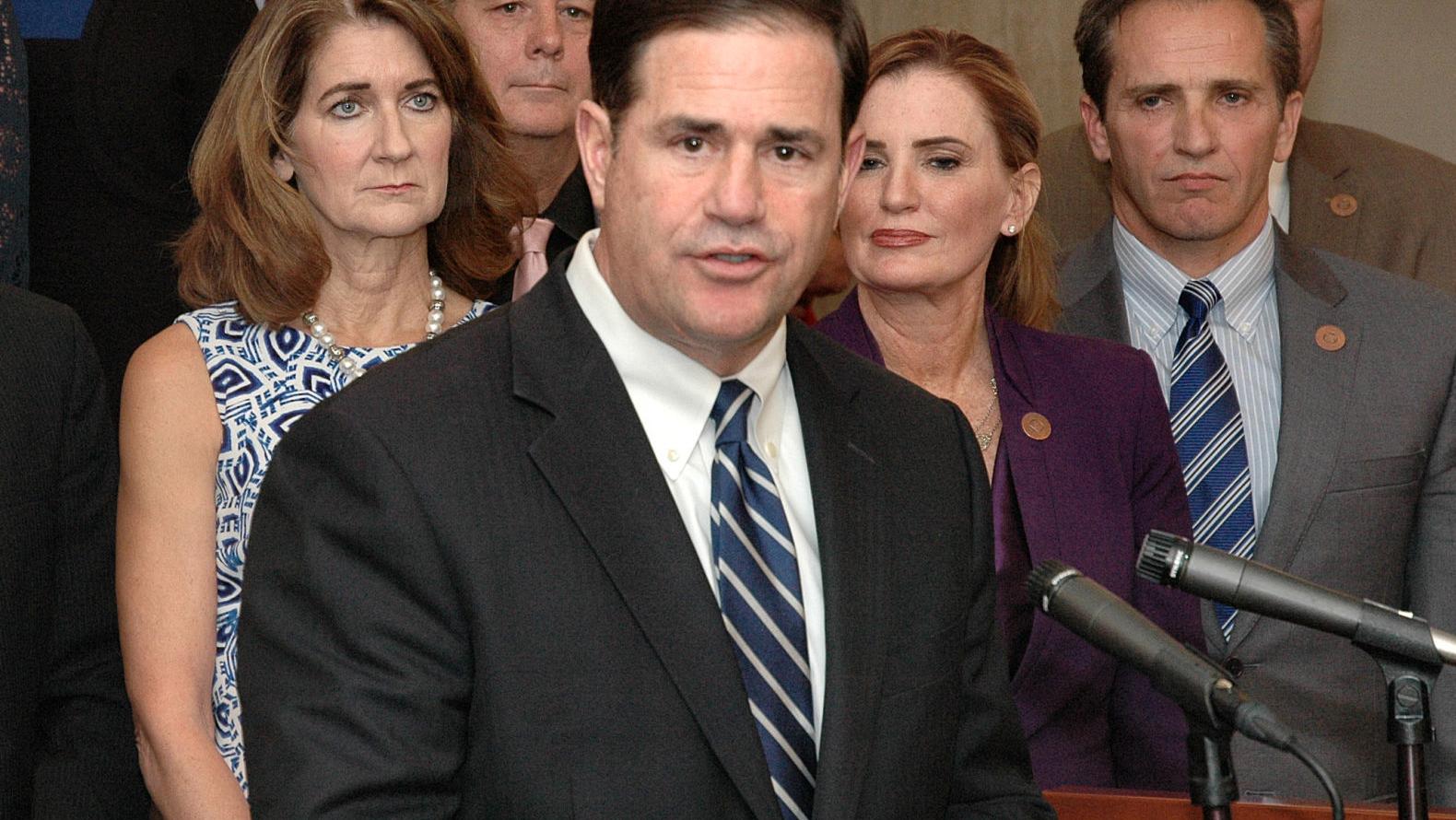 Gov. Doug Ducey cool to education funding initiative, defends teacher pay raises